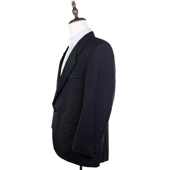 Bert Pulitzer Men's 1 Button Suit 42R Blazer Coat Wool Jacket Black Pants 32x28 - Picture 3 of 16
